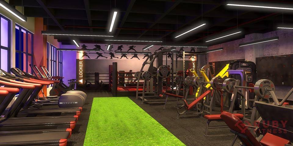 Hình ảnh mô phỏng setup phòng tập gym