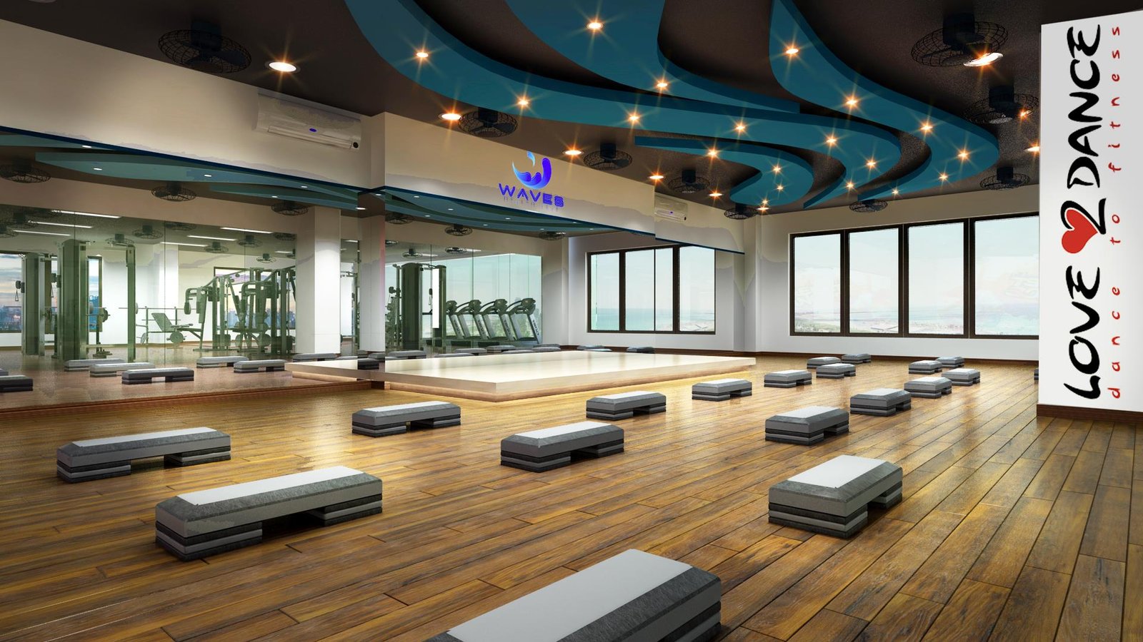 Thiết kế bản ảnh 3D mô phỏng cho phòng tập gym