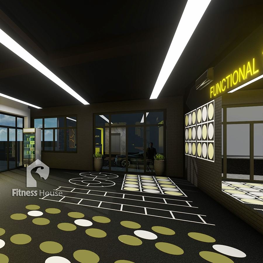 Thiết kế 3D nội thất phòng tập gym đẹp