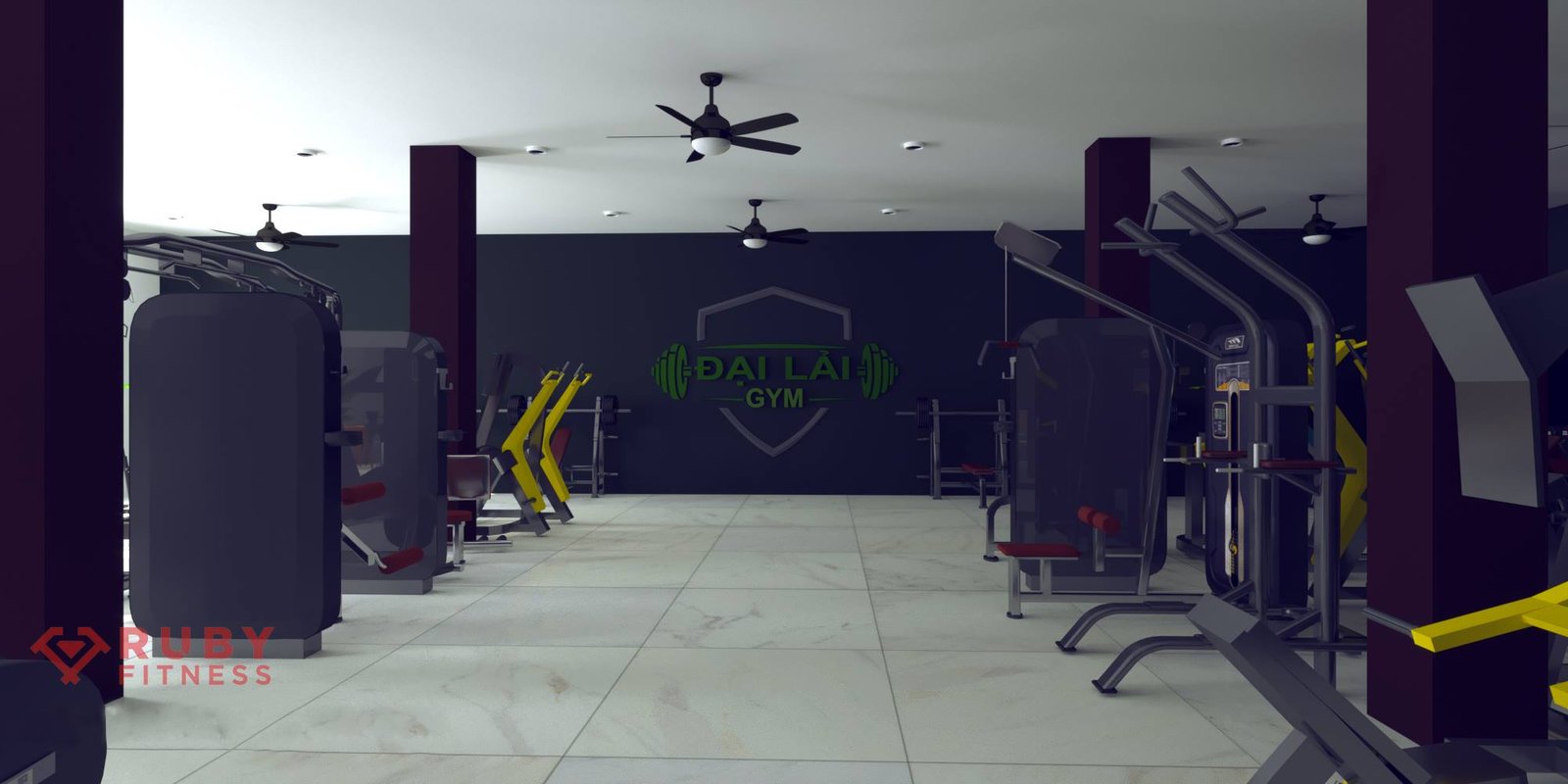 Thiết kế 3D nội thất phòng tập gym