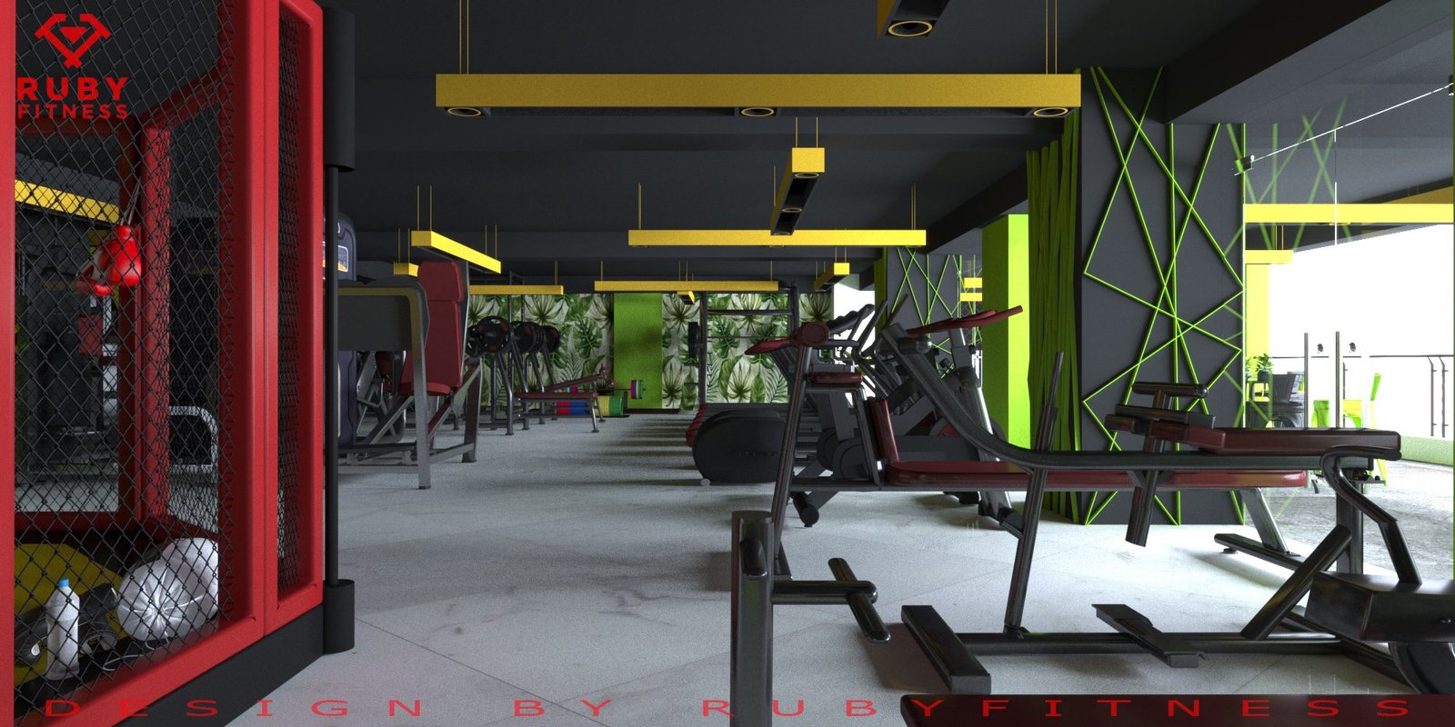 Thiết kế bản vẽ 3D cho phòng tập gym cao cấp