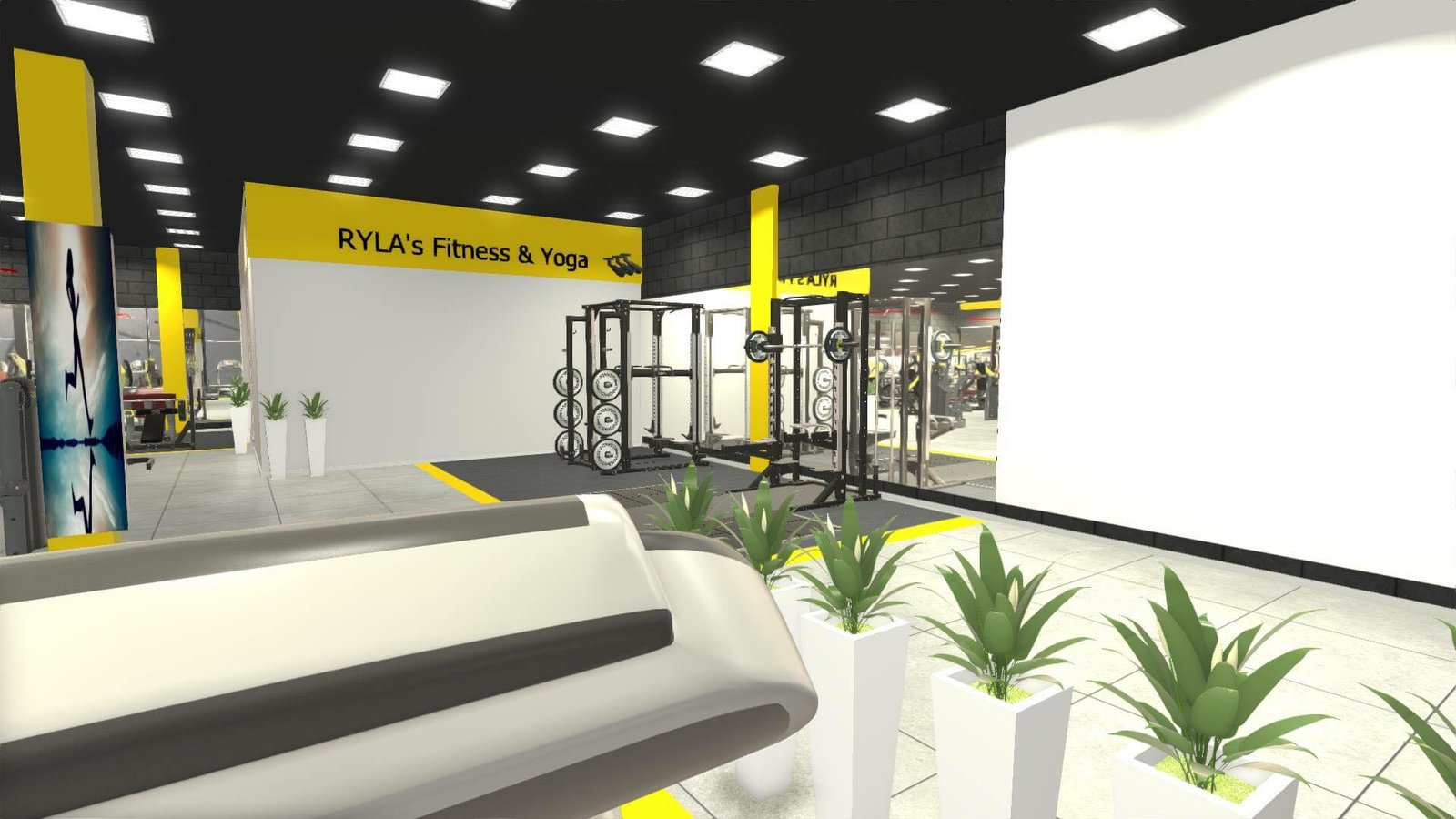 Thiết kế 3D nội thất phòng tập gym