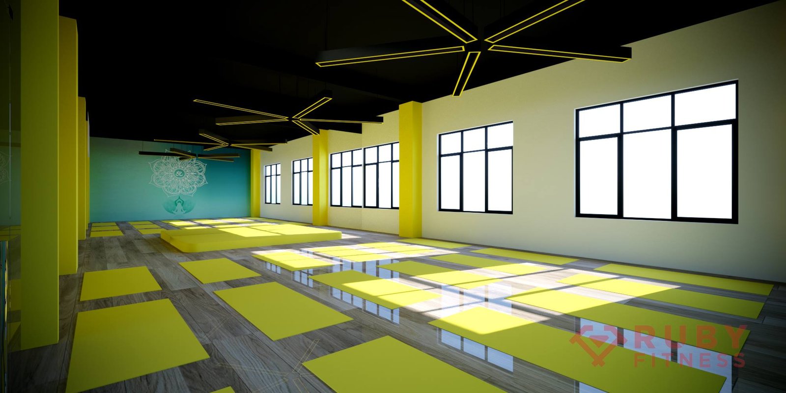  Thiết kế bản ảnh 3D mô phỏng cho phòng tập yoga