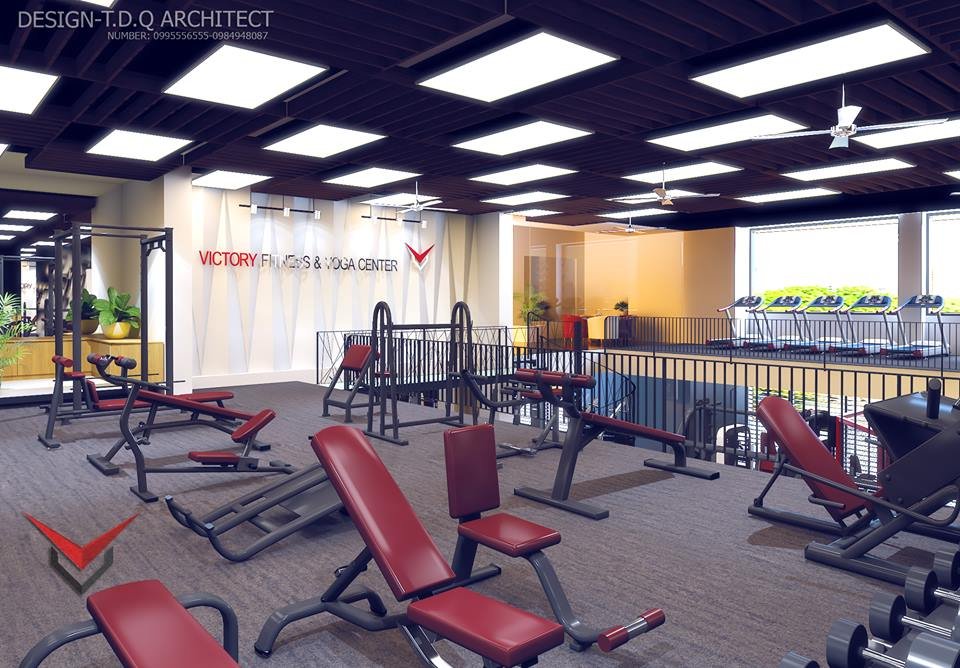 thiết kế 3D nội thất phòng gym