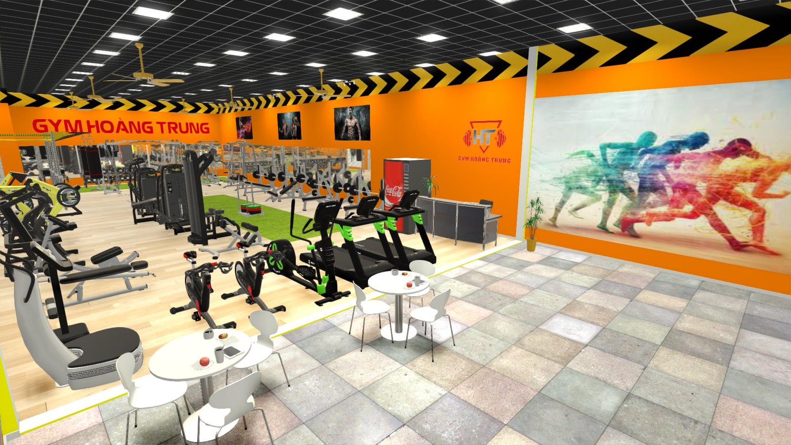 Thiết kế bản vẽ 3D cho phòng tập gym