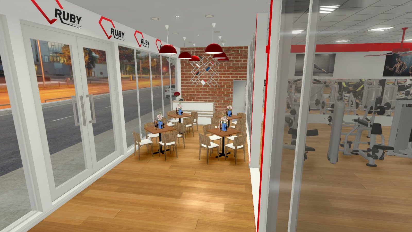 Hình ảnh 3D đồ họa vi tính cho phòng tập gym