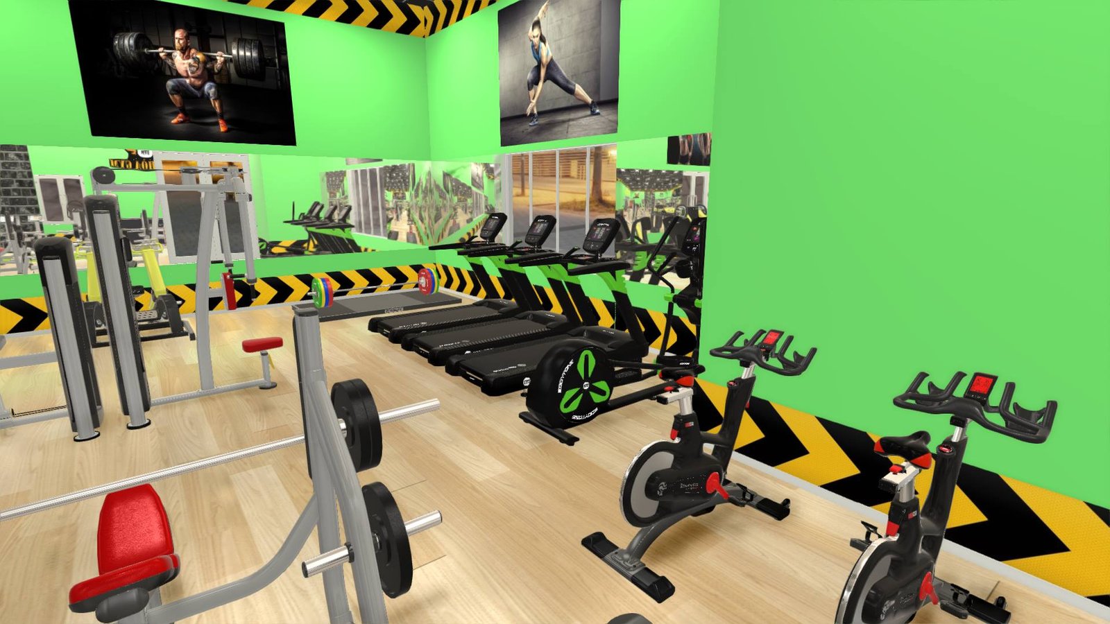  Hình ảnh 3D đồ họa vi tính cho phòng tập gym bình dân