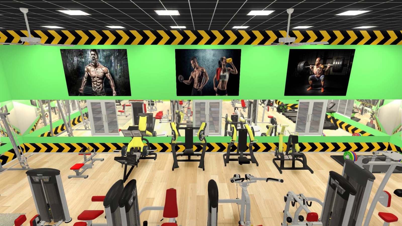 Mẫu hình ảnh 3D cho phòng tập gym