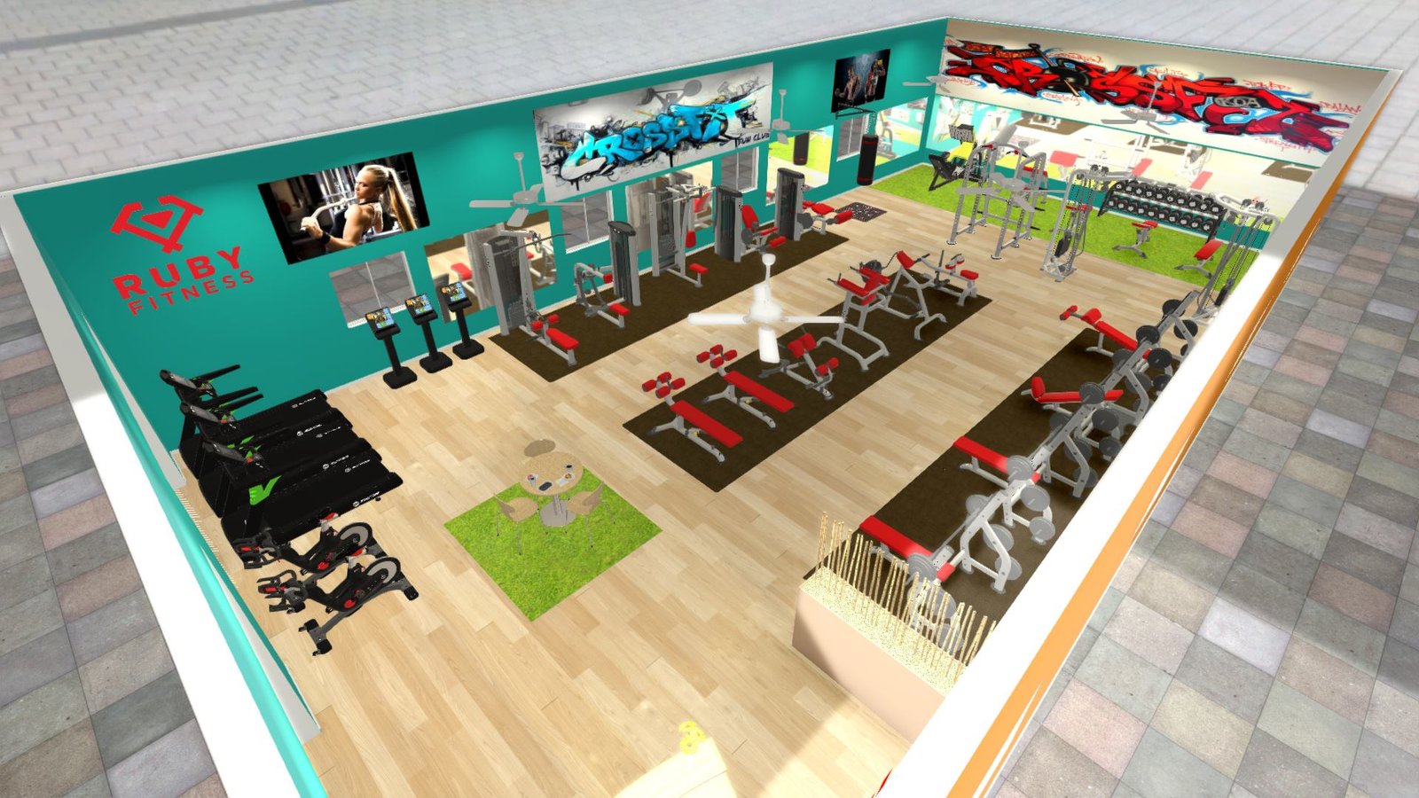 Thiết kế hình ảnh 3D cho phòng tập gym