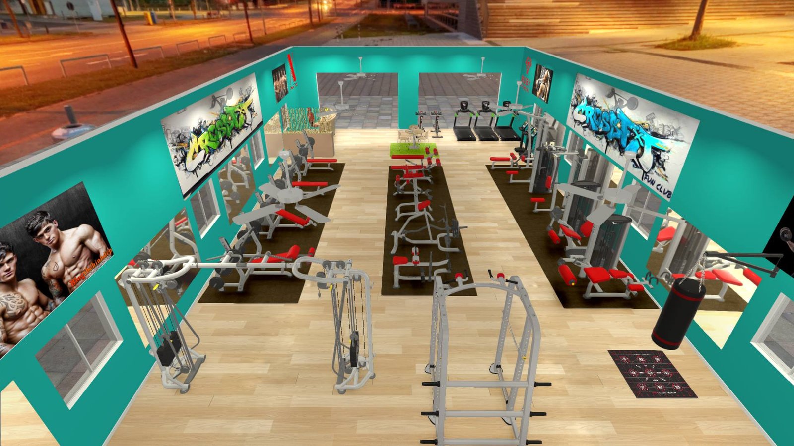 Thiết kế hình ảnh 3D cho phòng tập gym