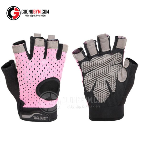 Găng tay vải lưới cao cấp (mã sản phẩm: CGA-107) bản màu hồng